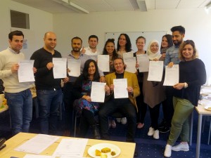 Engagierte IQuaMed-Teilnehmer/innen erhalten ihr Zertifikat durch das mibeg-Institut Medizin bei IIK Düsseldorf