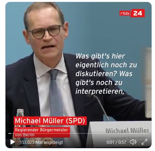 Michael Müller, Regierender Bürgermeister Berlin