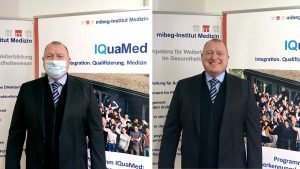 Mal mit, mal ohne Schutzmaske, aber immer lächelnd: Dr. Armin Hoffmann, Präsident der Apothekerkammer Nordrhein