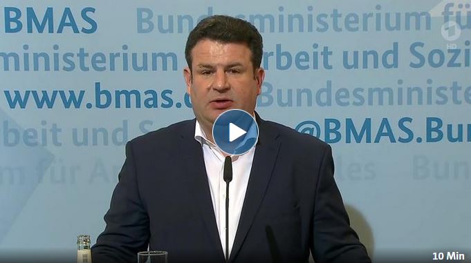 Bundesarbeitsminister Hubertus Heil auf tagesschau.de